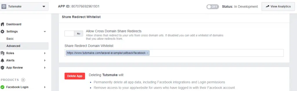 get credential with facebook