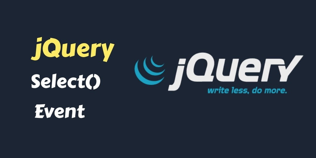 jQuery Select Event Method