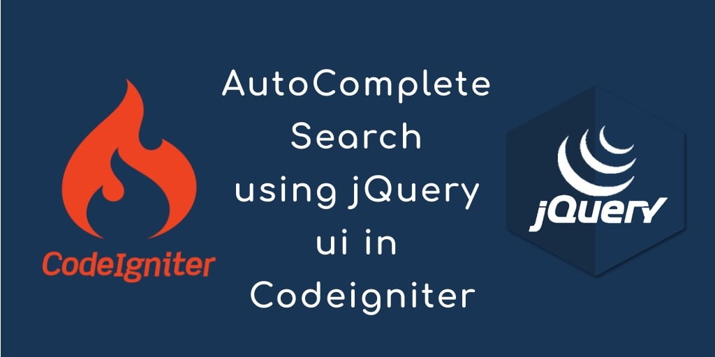 Codeigniter jQuery UI AJAX Autocomplete Search From Database Tutorial