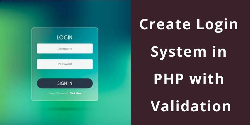 Login Page in PHP with Database Source Code