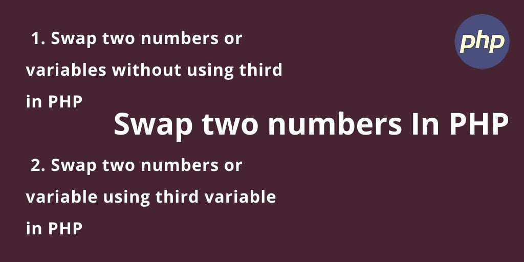 PHP Swap Two Variables | PHP Tutorial