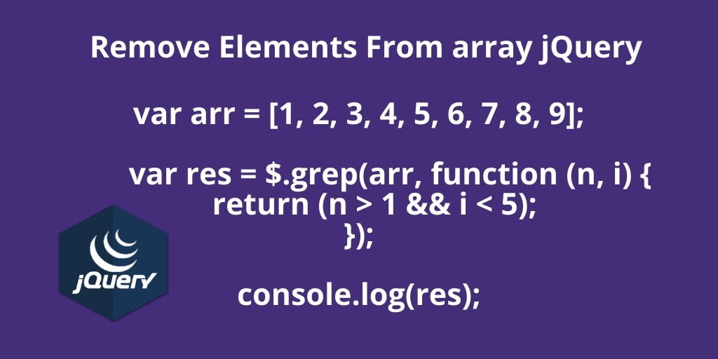 jQuery Remove Elements From Array