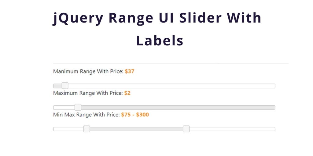 jQuery Range UI Slider With Labels