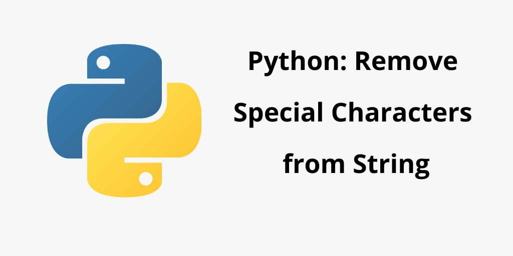 Python Program to Remove Special Characters From String