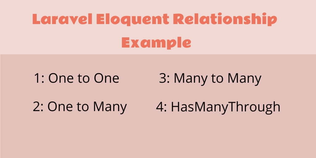 Laravel Eloquent Relationships Example