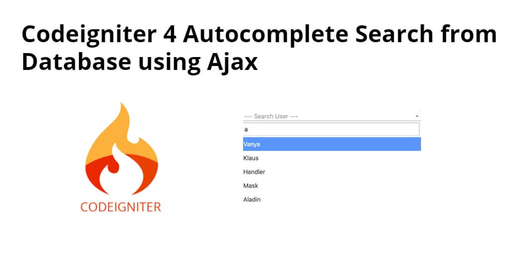 Autocomplete Select2 Textbox with multiple selection using jquery in Codeigniter 4