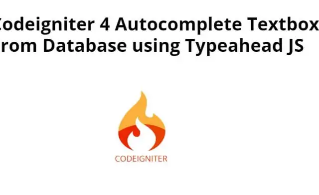 Autocomplete Search Text box using Typeahead in Codeigniter 4