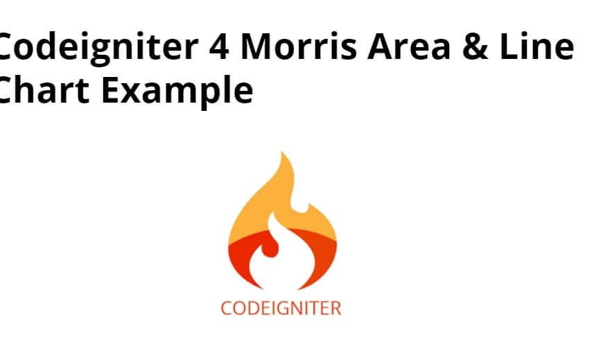 Codeigniter 4 Morris Area & Line Chart Example