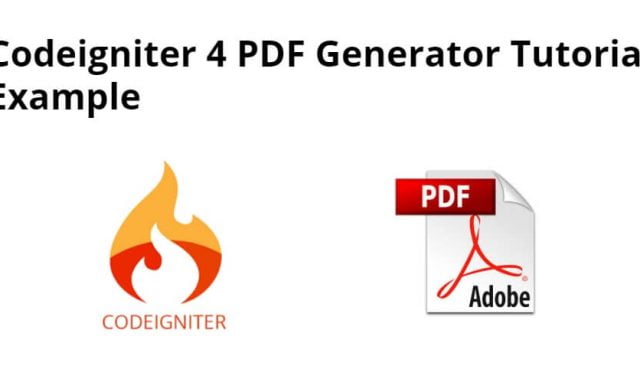 Generate PDF from HTML View using DomPDF in CodeIgniter 4