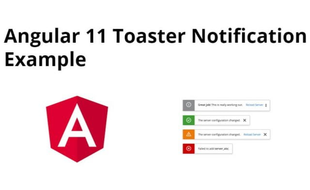 Angular 12/11 Toastr Notification Example