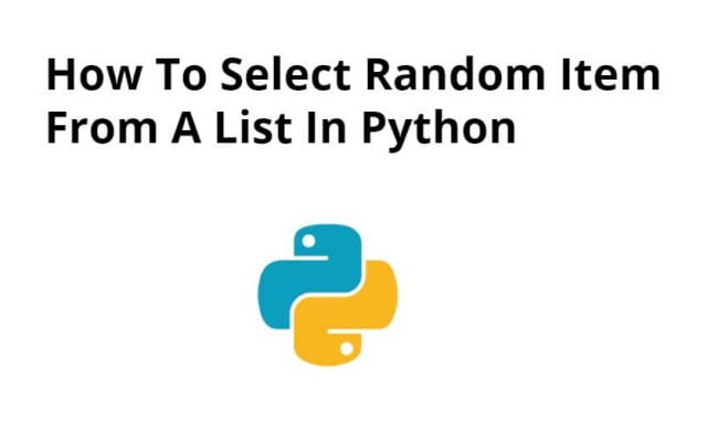 Python Randomly Select Elements From List