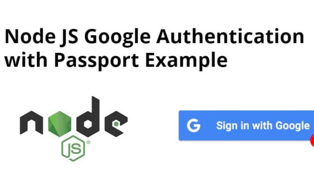 Node JS Google oauth2 Authentication with Passport Example