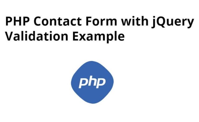 PHP Contact us Form Example