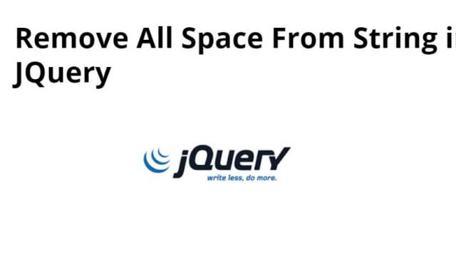 jQuery Remove All Spaces From String