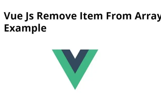 Vue Js Remove Item From Array Example