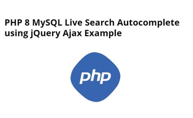 Autocomplete Search box in PHP MySQL Ajax