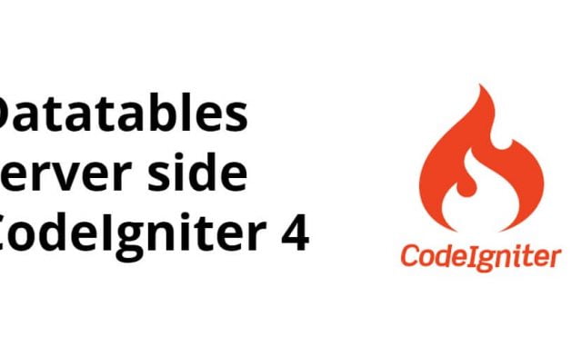 Server Side DataTable in CodeIgniter 4