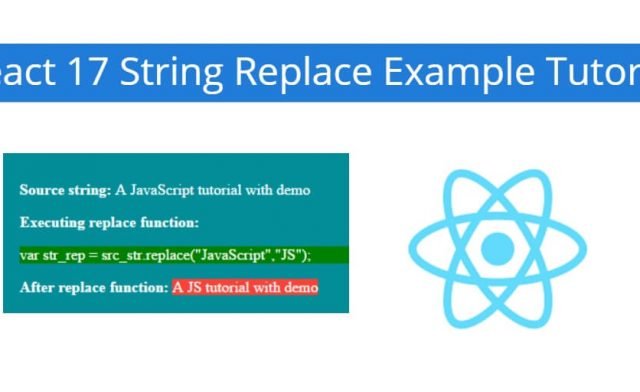 React String Replace Example Tutorial