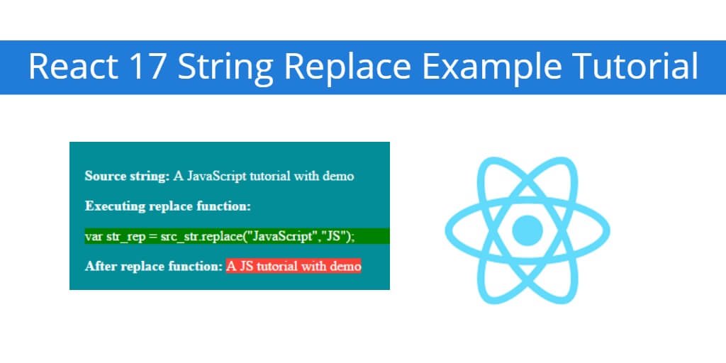 React String Replace Example Tutorial