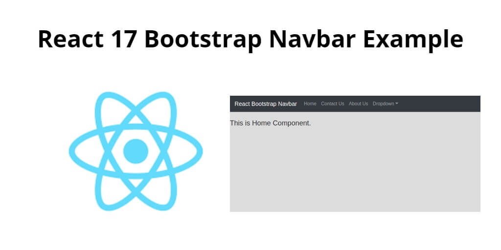React js Bootstrap Navbar Example