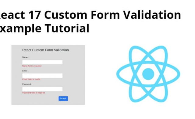 React js Custom Form Validation Tutorial with Example