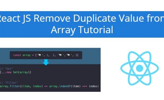React JS Remove Duplicate Value from Array Tutorial