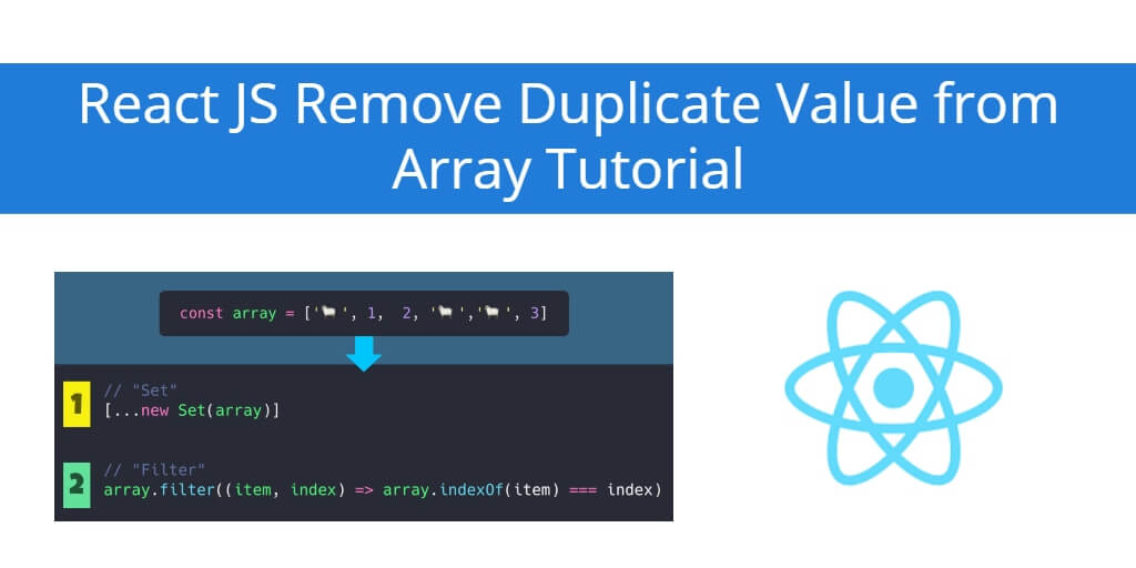 React JS Remove Duplicate Value from Array Tutorial