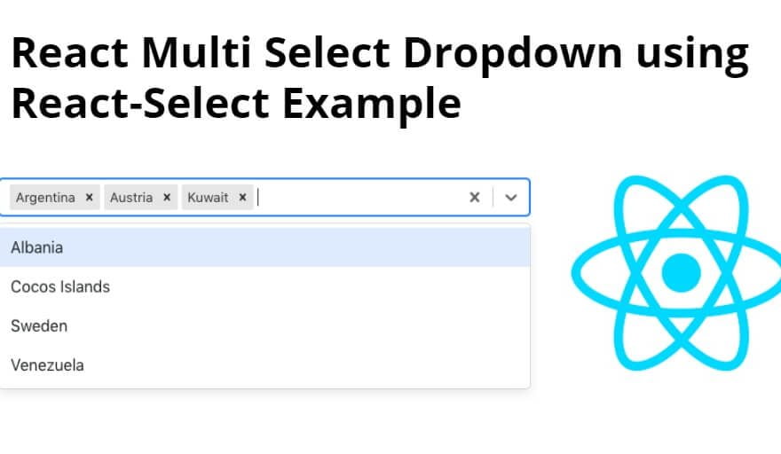 React Multi Select Dropdown using React-Select Example