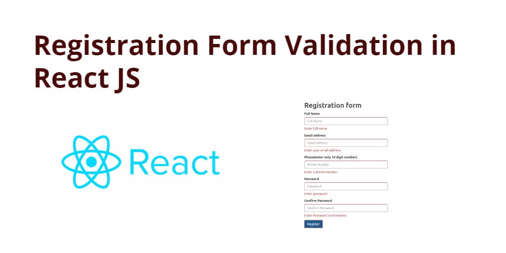 React JS Registration Form Validation Tutorial