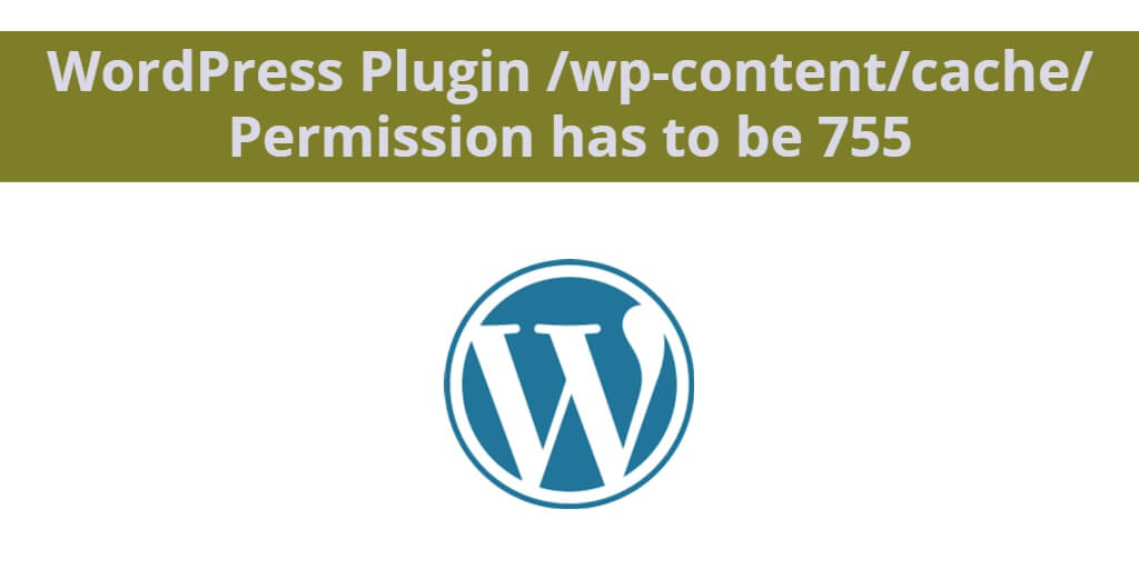 WordPress Plugin /wp-content/cache/ Permission has to be 755
