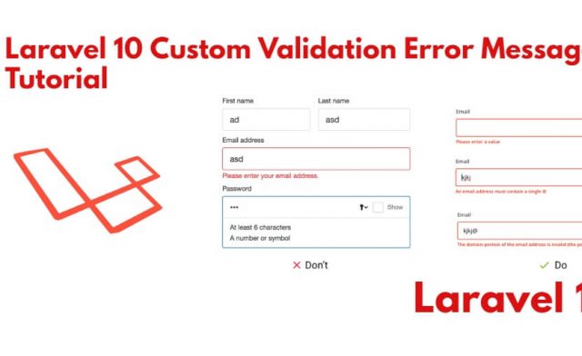 Laravel 11/10 Custom Validation Rules and Error Messages