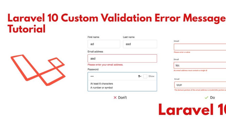 Laravel 11/10 Custom Validation Rules and Error Messages