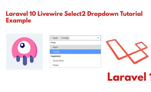 Select2 Dropdown in Laravel 10 with Livewire