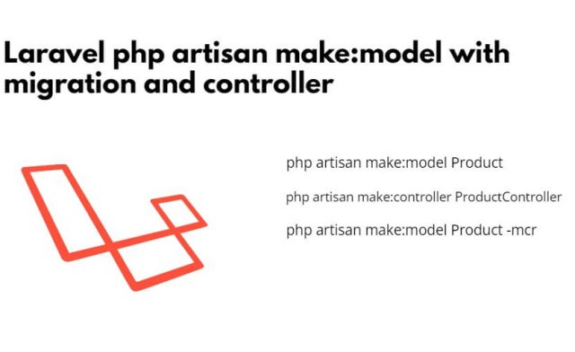 Laravel php artisan make:model with migration and controller