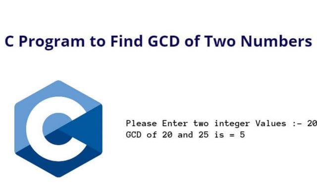 C Program to Find GCD of Two Numbers