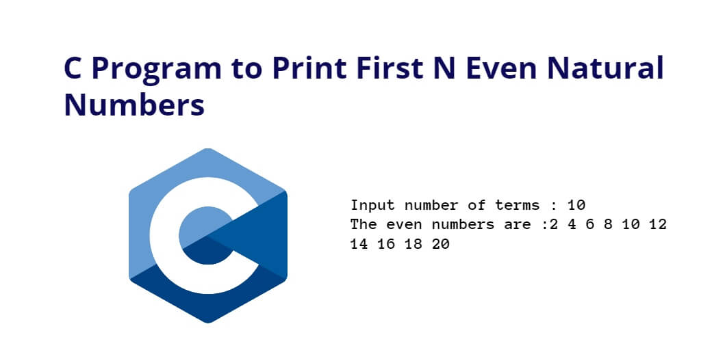 C Program to Print First N Even Natural Numbers