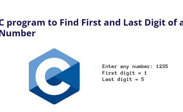 C program to Find First and Last Digit of a Number
