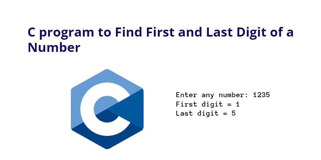 C program to Find First and Last Digit of a Number