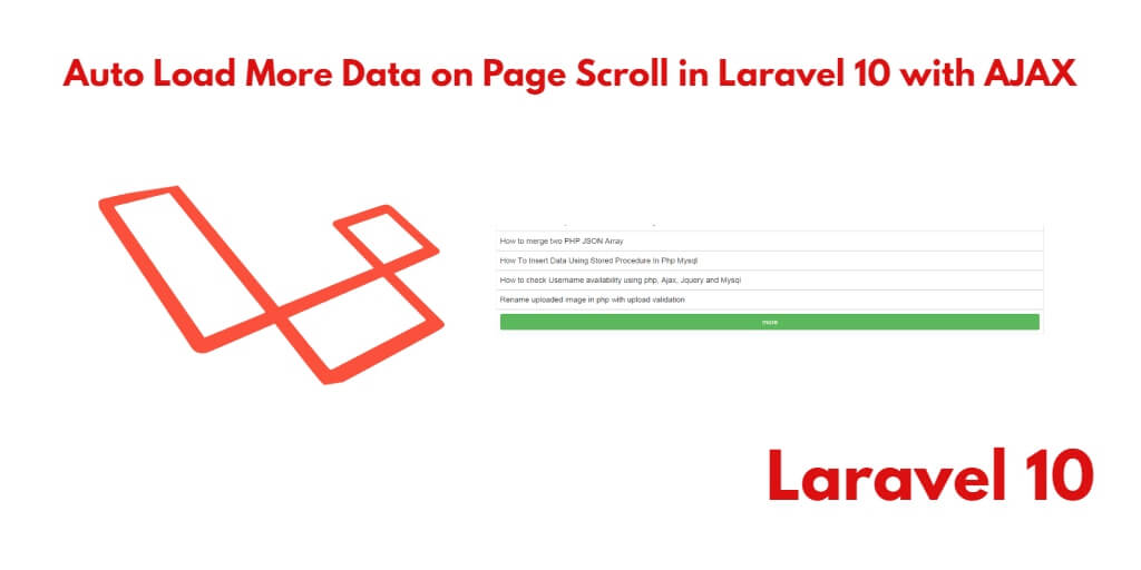 Laravel 10 Auto Load More Data on Page Scroll using AJAX jQuery Tutorial