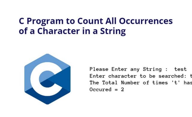 C Program to Count All Occurrences of a Character in a String