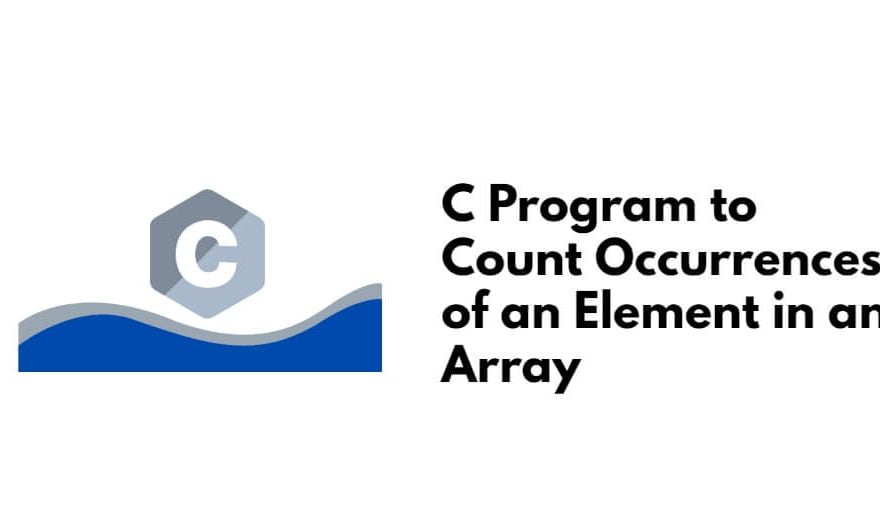 C Program to Count Occurrences of an Element in an Array