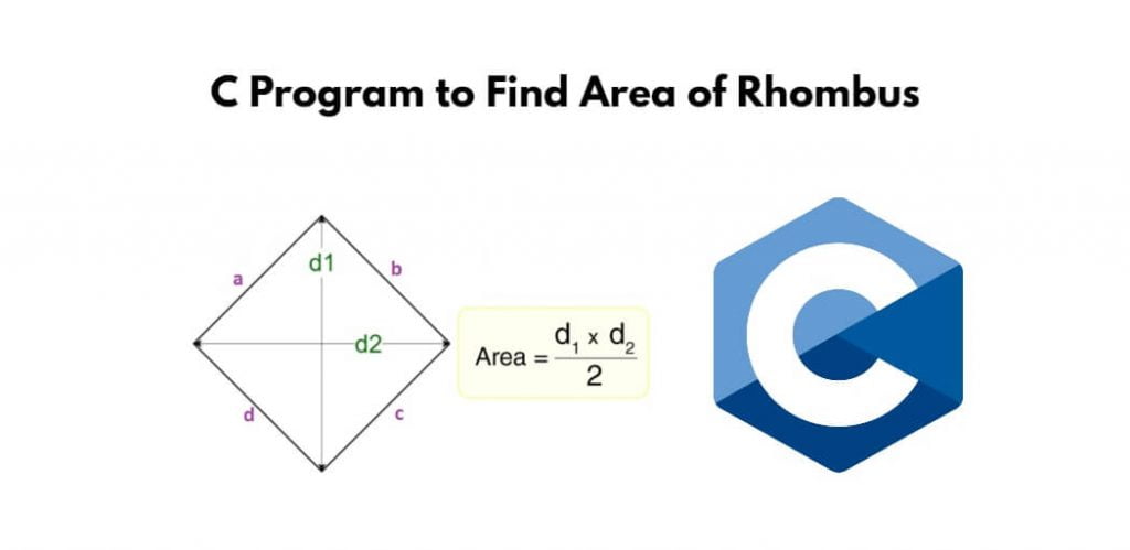 C Program to Find Area of Rhombus