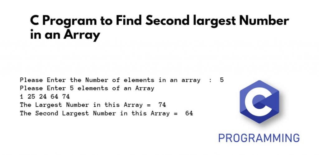 C Program to Find Second largest Number in an Array