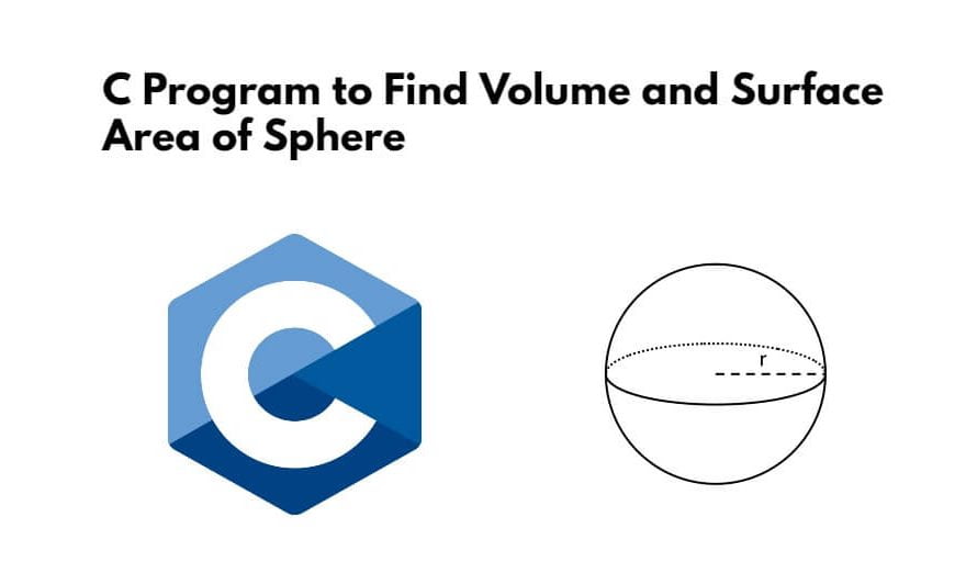 C Program to Find Volume and Surface Area of Sphere