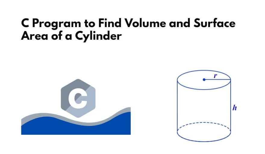 C Program to Find Volume and Surface Area of a Cylinder