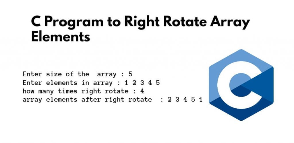 C Program to Right Rotate Array Elements