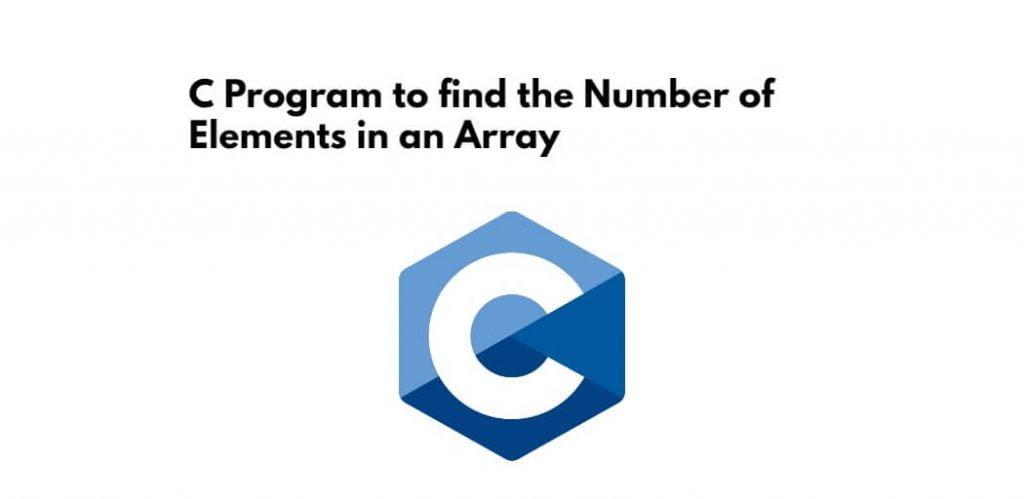 C Program to find the Number of Elements in an Array