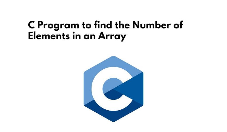 C Program to find the Number of Elements in an Array