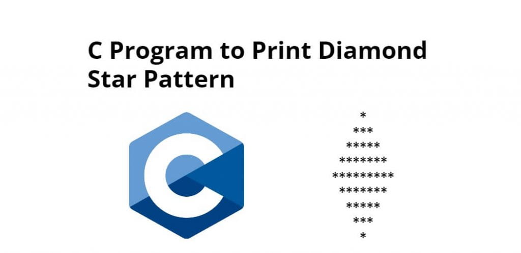 C Program to Print Diamond Star Pattern