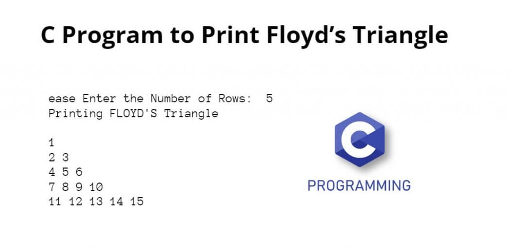 C Program to Print Floyd’s Triangle